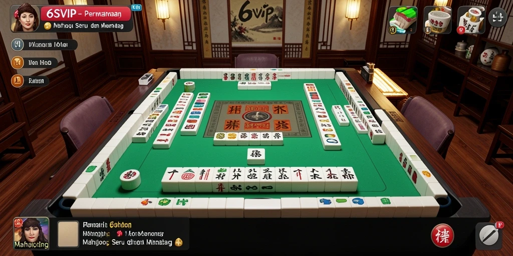 Screenshot gameplay 6SVIP menampilkan aksi seru permainan Mahjong.