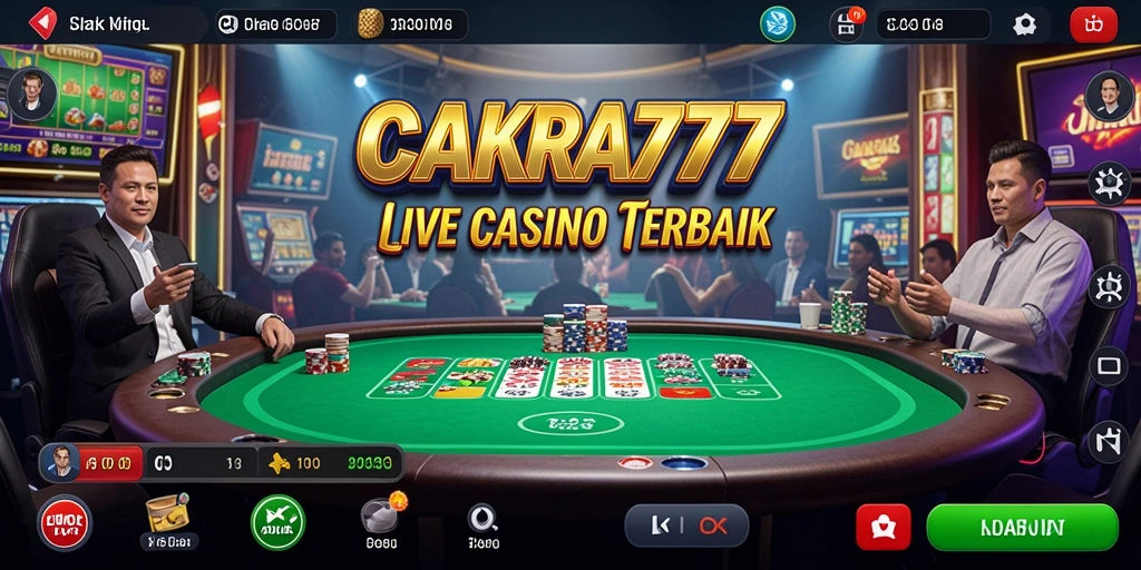 Screenshot utama bermain Live Casino di CAKRA777 yang mendebarkan.
