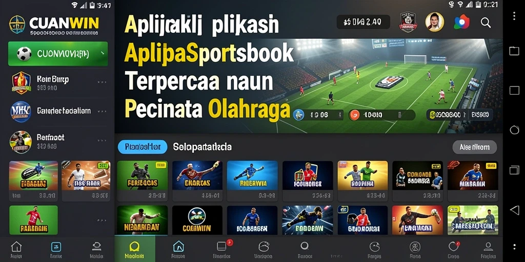 Tampilan menarik dan interaktif dari aplikasi CUANWIN saat melakukan taruhan.