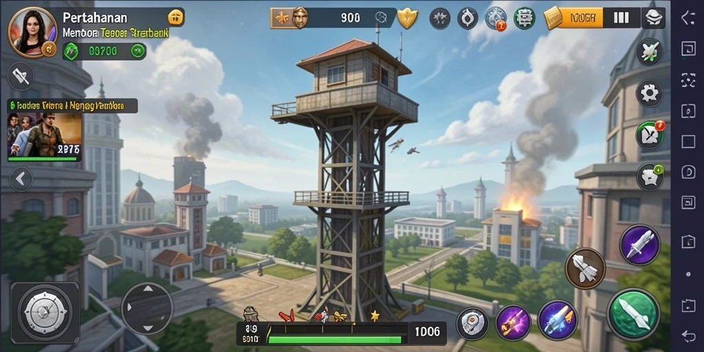 Gameplay mendebarkan di D06 dengan aksi menara pertahanan.