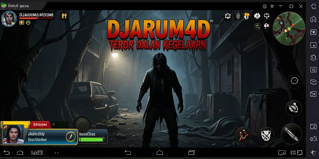 Screenshot gameplay DJARUM4D yang menunjukkan ketegangan dalam suasana menyeramkan.