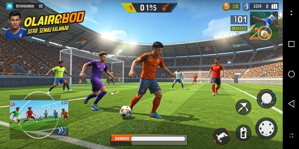 Tampilan gameplay <strong>DY01</strong> yang seru dan kompetitif di lapangan olahraga.