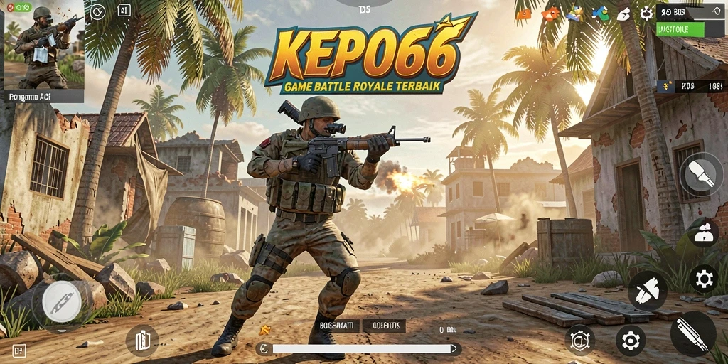 Tangkapan layar KEPO66 menunjukkan aksi seru dalam permainan Battle Royale.