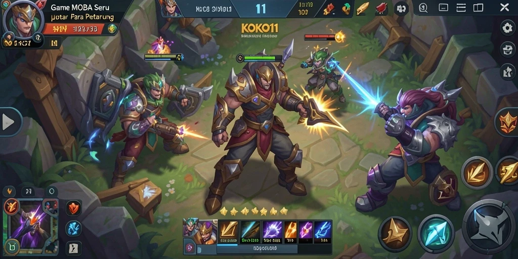 Tampilan gameplay KOKO11 yang mengasyikkan dan dinamis.