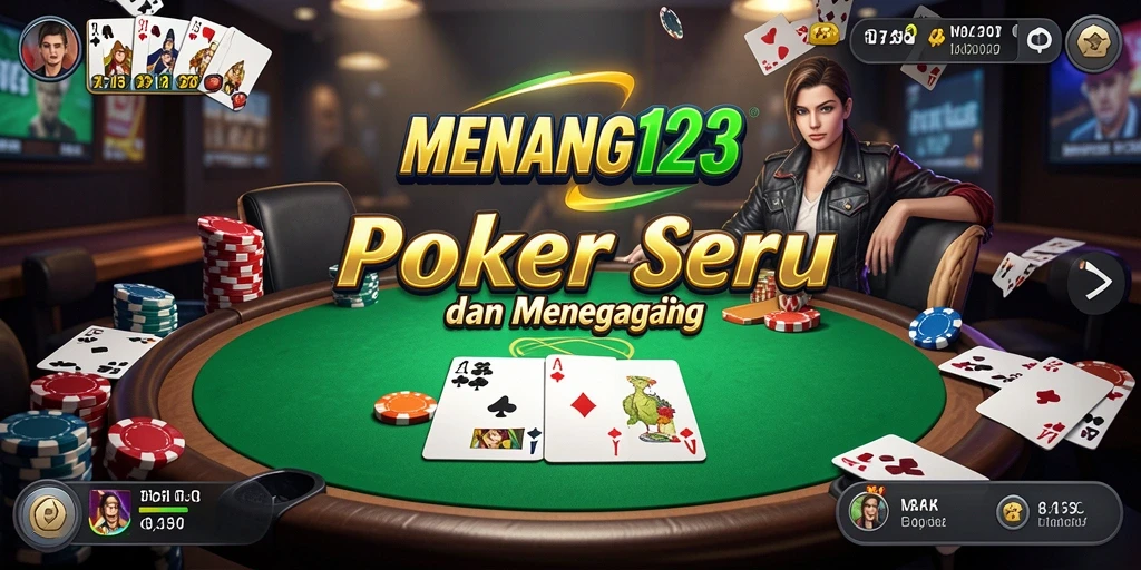 Tangkapan layar MENANG123 dengan gameplay seru Poker.