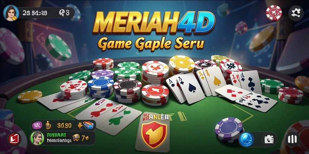 Screenshot permainan gaple dengan kartu yang menarik.