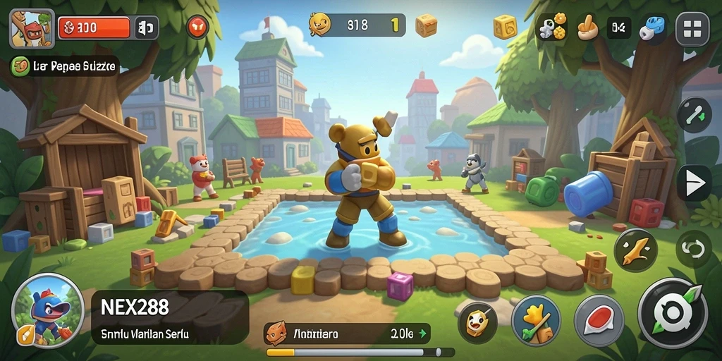 Tampilan gameplay menarik dari NEX288 yang menampilkan tantangan Puzzle.