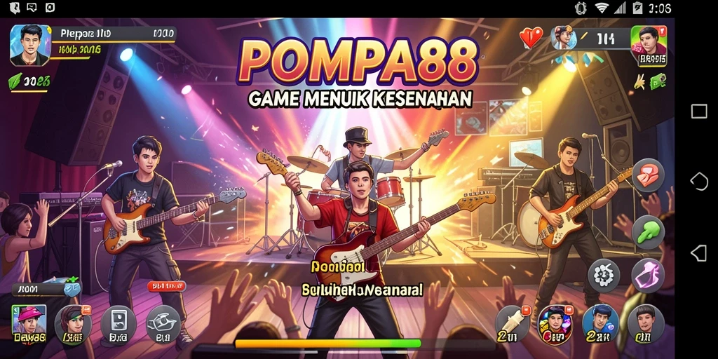 Tampilan gameplay POMPA88 yang menampilkan interaksi musik yang seru.