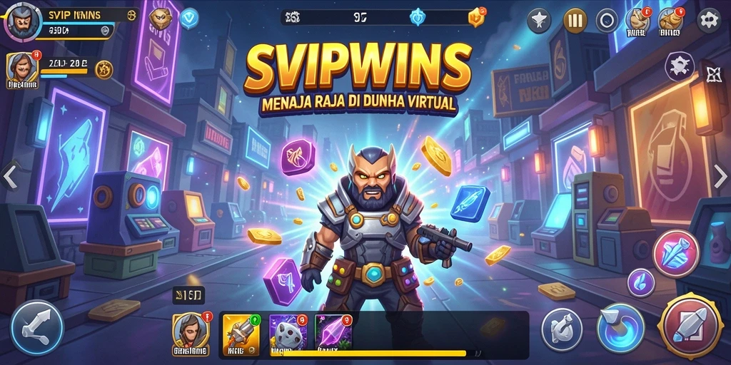 Tangkapan layar gameplay SVIPWINS menunjukkan kemajuan yang menarik dalam game Idle.