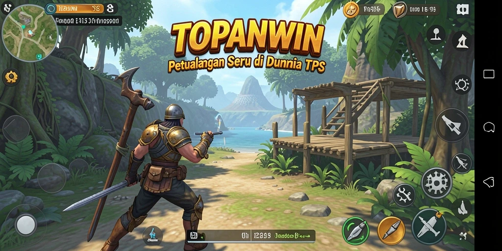 Screenshot dari gameplay mendebarkan TOPANWIN dengan aksi tembak-menembak.