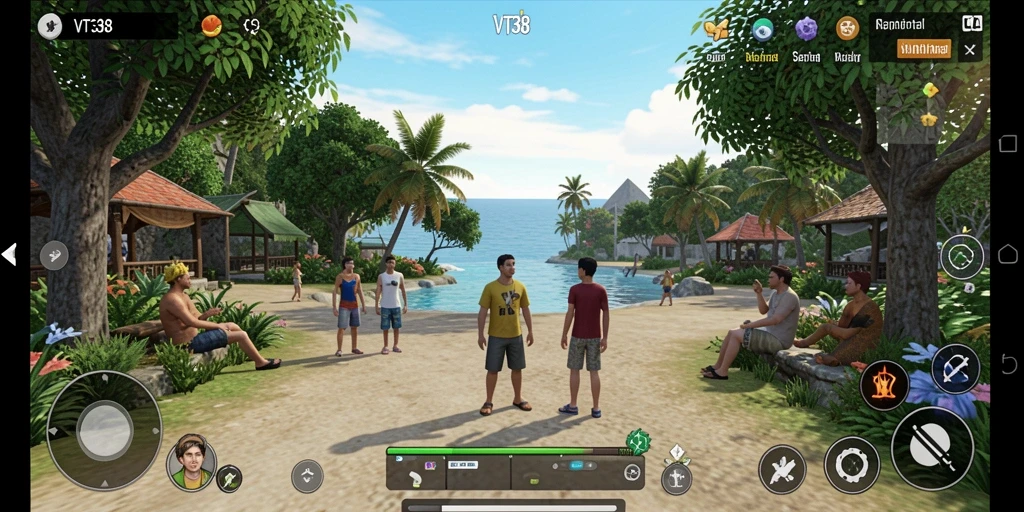 Gameplay menarik VT38 dengan grafis yang cerah dan interaktif.