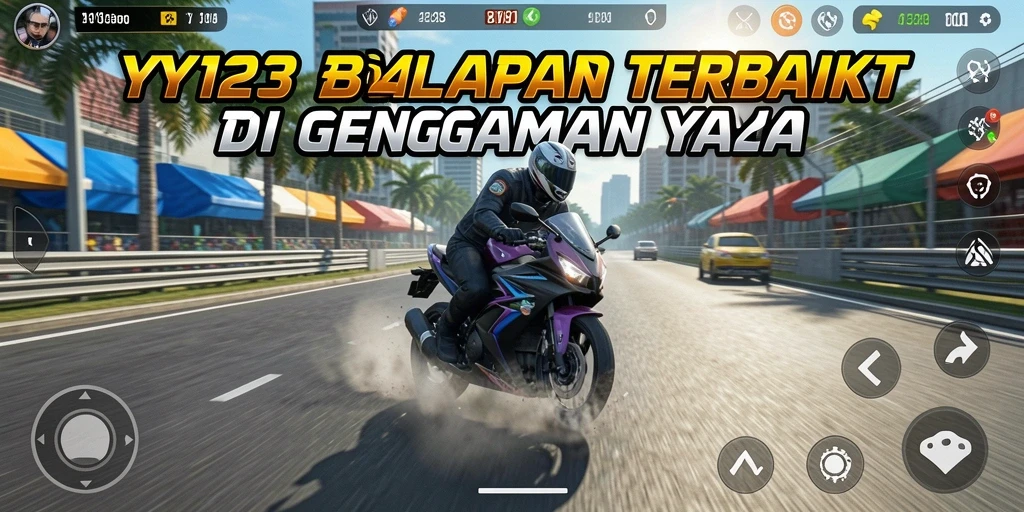 Gameplay mendebarkan di balapan motor YY123.